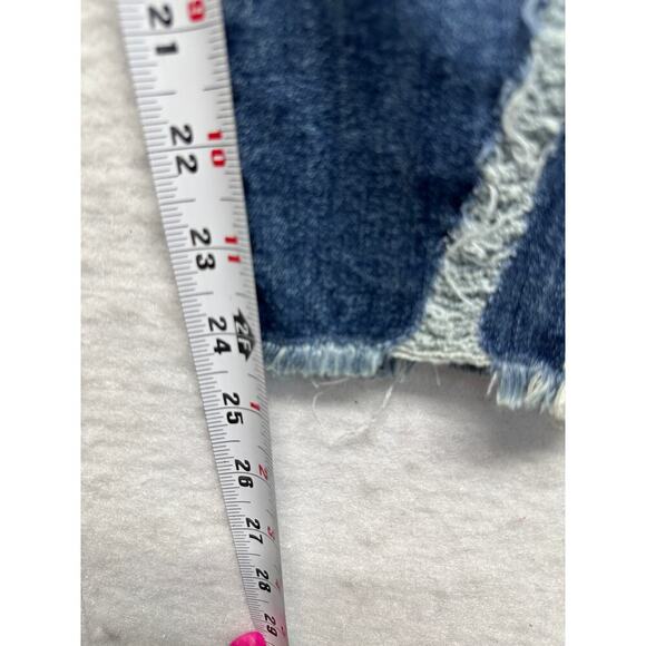 Indigo Rein Curvy Fit Skinny Blue Jeans Juniors 9 Waist 28 Distressed - Picture 8 of 11